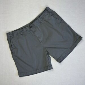 Bear Bottom 7" Inseam Chino Shorts Men 3XL Gray Elastic Waist Preppy Pocket